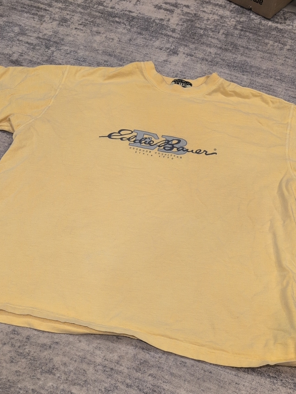 Eddie Bauer Pale Yellow Logo Crewneck Tee